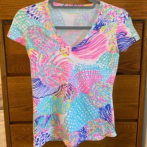 XS Lilly Pulitzer Etta V-Neck Top